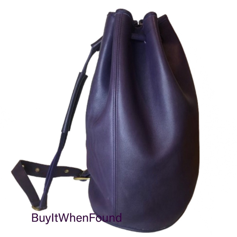 COACH Purple Leather Sling Bag Vintage Backpack Mint Condition RARE 9929 COA